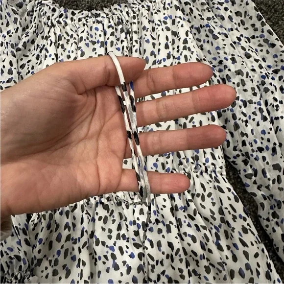 Dvf silk off the shoulder midi dress